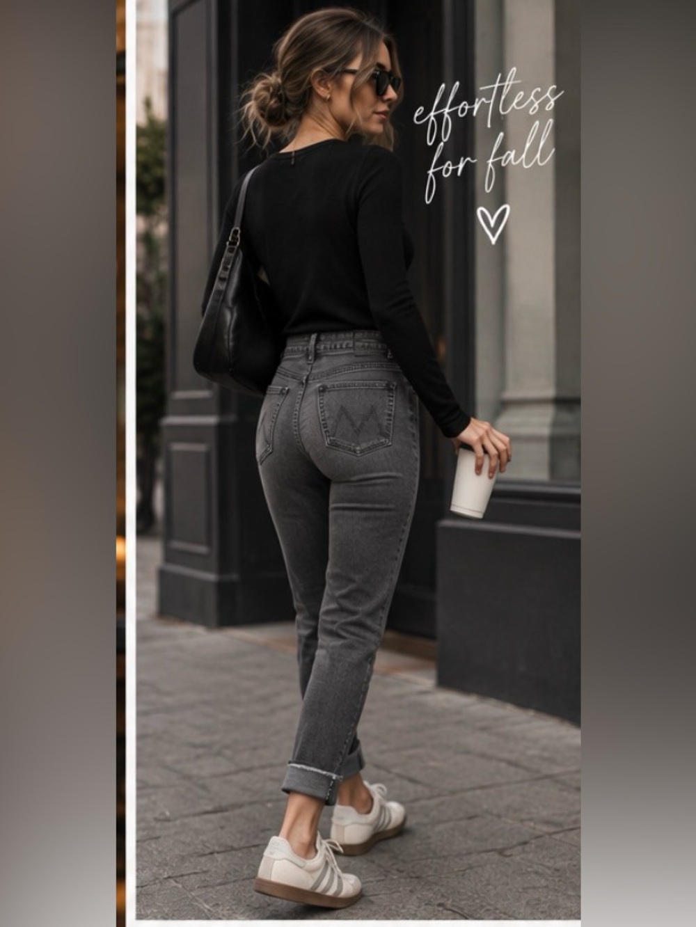 MotherJeans high waisted looker ankle fray - Charcoal Gray fall denim cuff 24